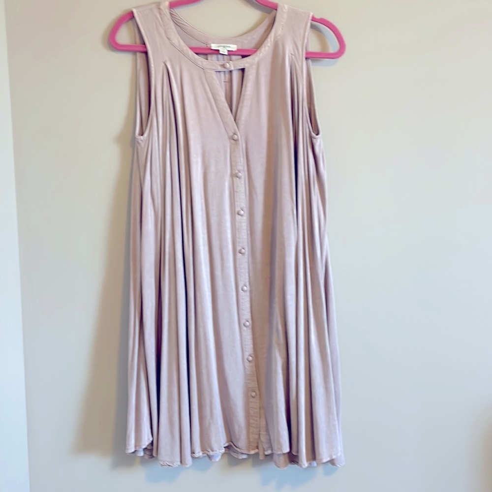 Smock dress sleeveless dusty pink/mauve